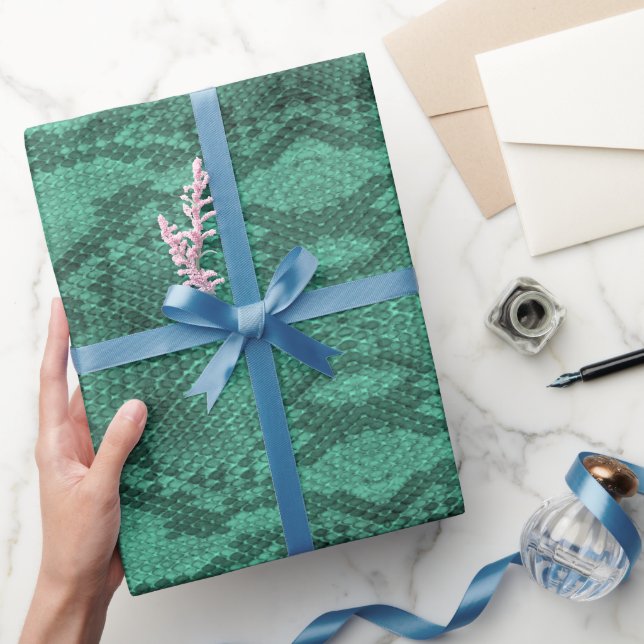 Skriv ut ljust grönt ögonblicksbild presentpapper (Gifting)