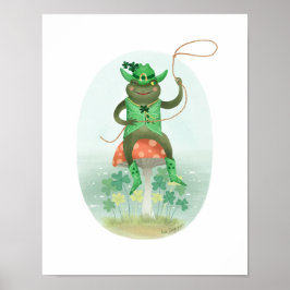Skriv ut Lucky Cowboy Bullgrog Art Poster