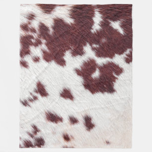  Skriv ut Luxury Cowhide Animal Skin Print  Fleecefilt