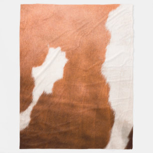  Skriv ut Luxury Cowhide Animal Skin Print  Fleecefilt