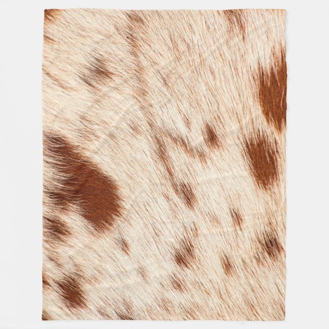 Skriv ut Luxury Cowhide Animal Skin Print  Fleecefilt (Framsidan)