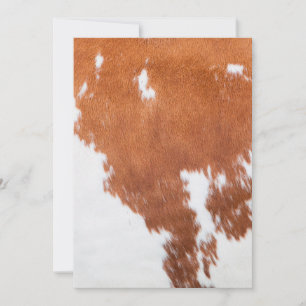 Skriv ut Luxury Cowhide Animal Skin Print Inbjudningar