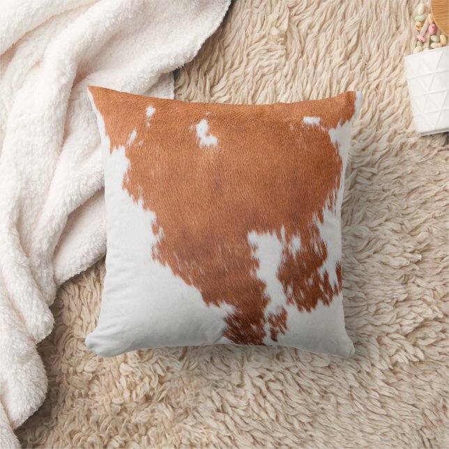 Skriv ut Luxury Cowhide Animal Skin Print  Kudde (Filt)