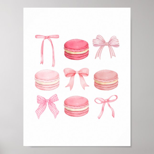 Skriv ut Macaron Bow Poster (Framsidan)