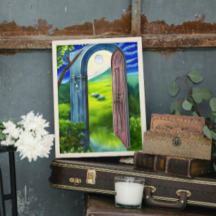Skriv ut Magic Meadow Portal Art Poster