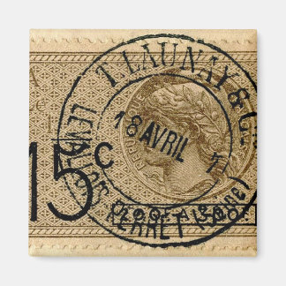 Skriv ut magnet för vintagens antika Frimärke-utsk