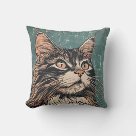 Skriv ut Maine Coon Cat Lino Kudde