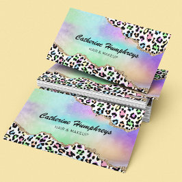 Skriv ut Makeup & Hair Salon Leopard Visitkort