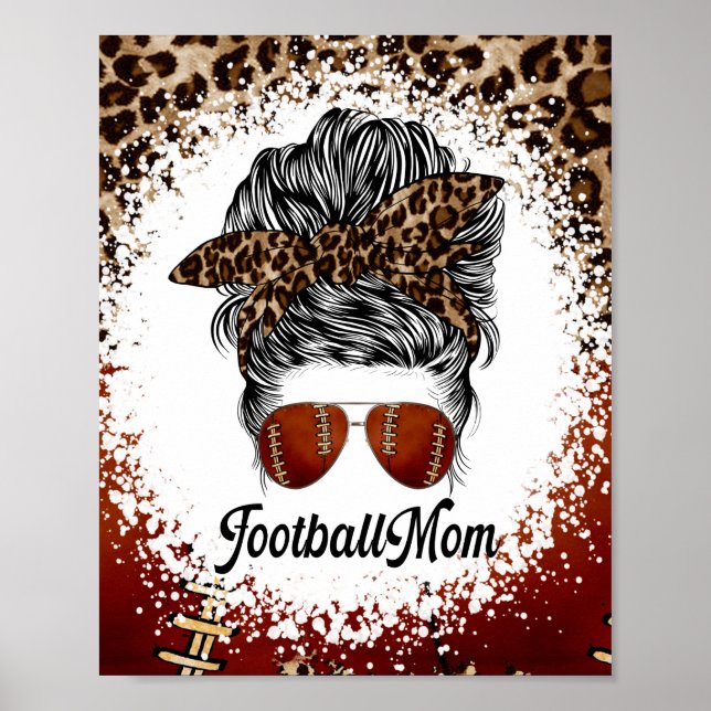 Skriv ut Mamma Leopard i fotboll Poster (Framsidan)