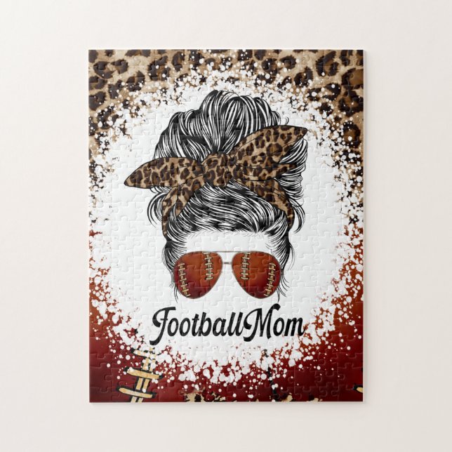 Skriv ut Mamma Leopard i fotboll Pussel (Vertikal)