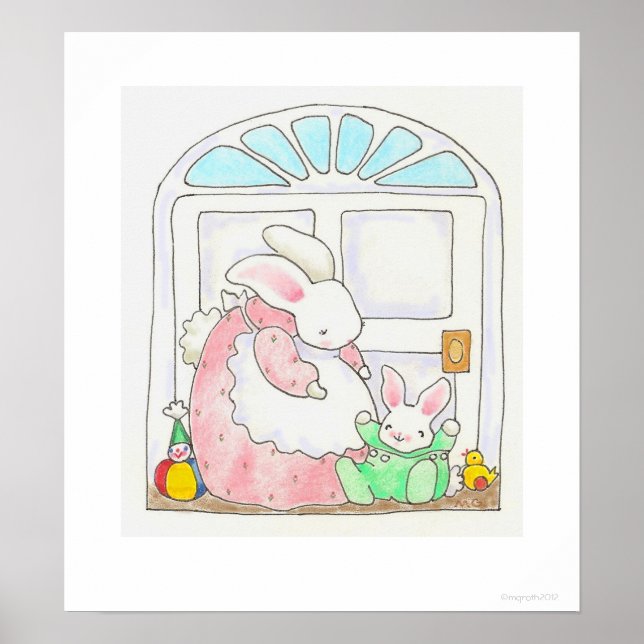 Skriv ut mamma och Baby Poster (Framsidan)