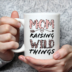 Skriv ut mamma Raising Vild Sak Citote Funny Leopa Kaffemugg