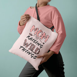 Skriv ut mamma Raising Vild Sak Citote Funny Leopa Tygkasse
