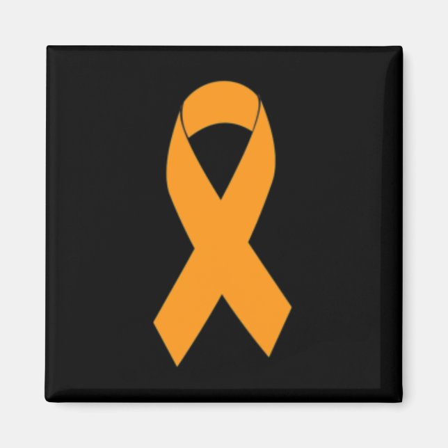 Skriv ut Många Sclerosis, Orange Ribbon Magnet (Framsidan)