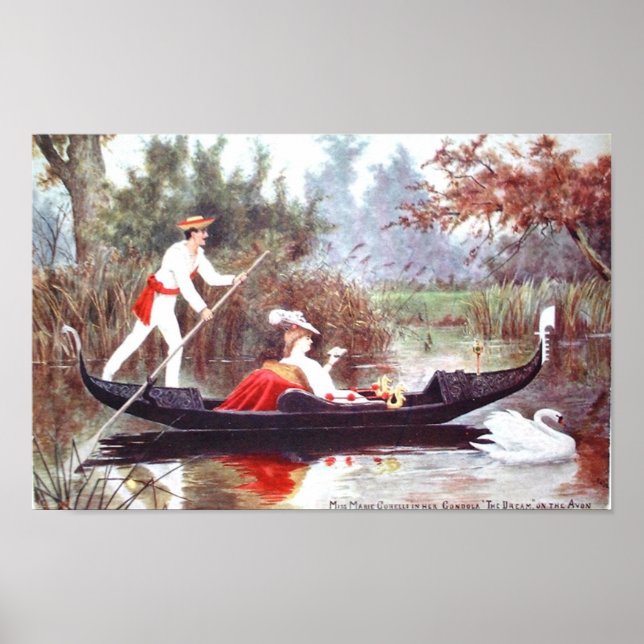 Skriv ut - Marie Corelli i Gondola Poster (Framsidan)