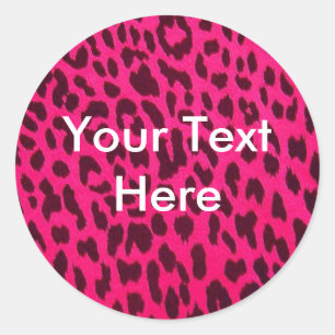 Skriv ut märke för vanlig Rosa Leopard