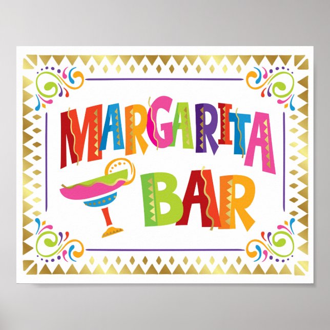 Skriv ut märket MARGARITA PUB Fiesta Party Poster (Framsidan)