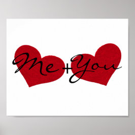 Skriv ut "Me and You" Valentines day Poster
