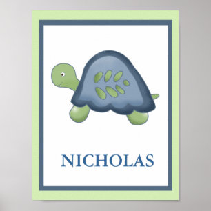 SKRIV UT MED ANPASSAT NAMN FÖR TURTLE REEF TORTOIS POSTER