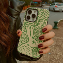 Skriv ut med blommigt av kaninartad konst