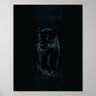 Skriv ut med Cinematic Black Panther Wildlife Art Poster