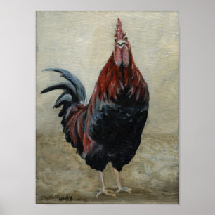 Skriv ut med fågelbild i tupp poster
