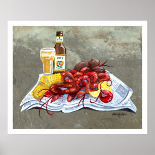 Skriv ut med Gräns på kryp och brygga Poster