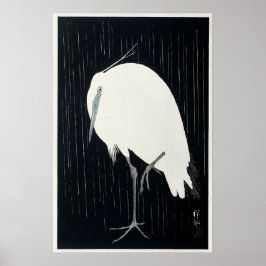 Skriv ut med Ohara Koson Vintage i regn Poster
