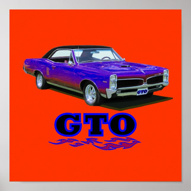 Skriv ut med Pontiac GTO-design Poster (Framsidan)