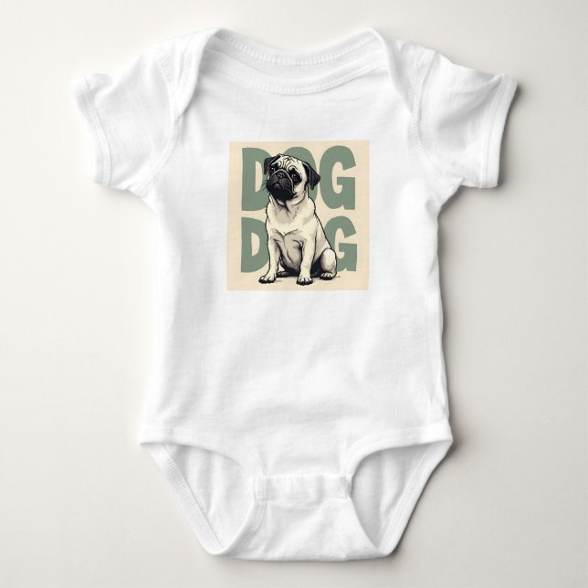 Skriv ut med pug. t shirt (Framsida)