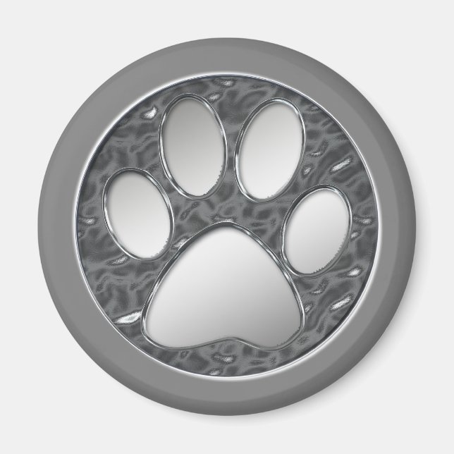 SKRIV UT MED silver OCH KROMSKÄRTA Magnet (Framsidan)