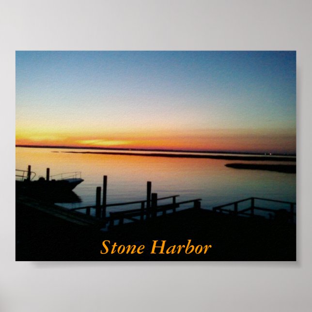 Skriv ut med Stone Harbour Dock Poster (Framsidan)