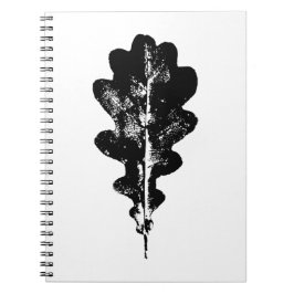 Skriv ut med svart och vit Löv Anteckningsbok