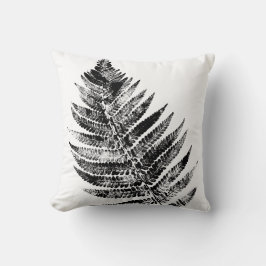 Skriv ut med svart och vit Löv Kudde