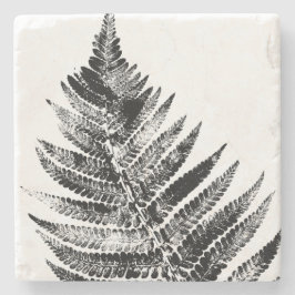 Skriv ut med svart och vit Löv Stenunderlägg