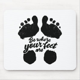 Skriv ut med svart och vitt "Var är din föda" Musmatta