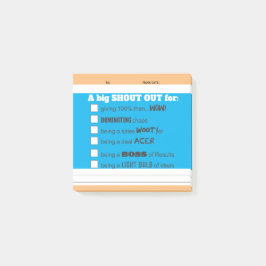 Skriv ut medarbetarigenkänning efter belöning post-it block