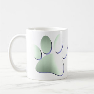 Skriv ut Metall Hund Paw Kaffemugg