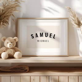 Skriv ut minimal Neutralt av det anpassade namnet  Poster