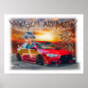 Skriv ut Mitsubishi Evo Poster