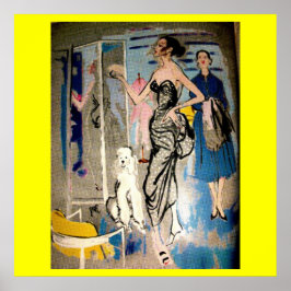 Skriv ut mode Glamor 1950 Poster