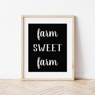 Skriv ut modern Farm Farm Sweet Farm Poster