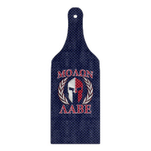 Skriv ut molon Labe Spartan Warrior Blue Carbon Fi