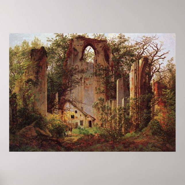 Skriv ut: Monastery Ruins i Eldena Poster (Framsidan)