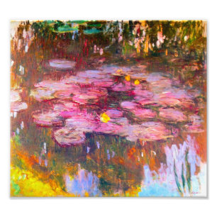 Skriv ut Monet Lila Vatten Lilies Fototryck