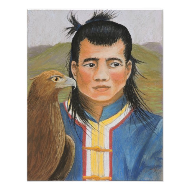 Skriv ut mongoliska jägare fototryck (Framsidan)