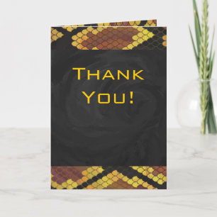 Skriv ut Monogram Snake Brown och Guld Kort