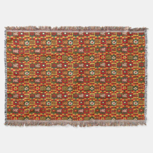 Skriv ut Mönster i Antique Inca Tribal Star Filt