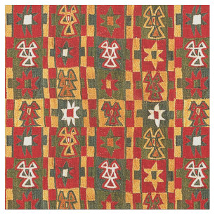 Skriv ut Mönster i Antique Inca Tribal Star Tyg