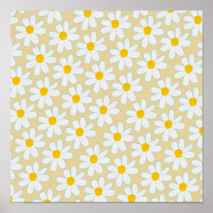 Skriv ut Mönster i på Daisy i Cute Retro Boho Poster
